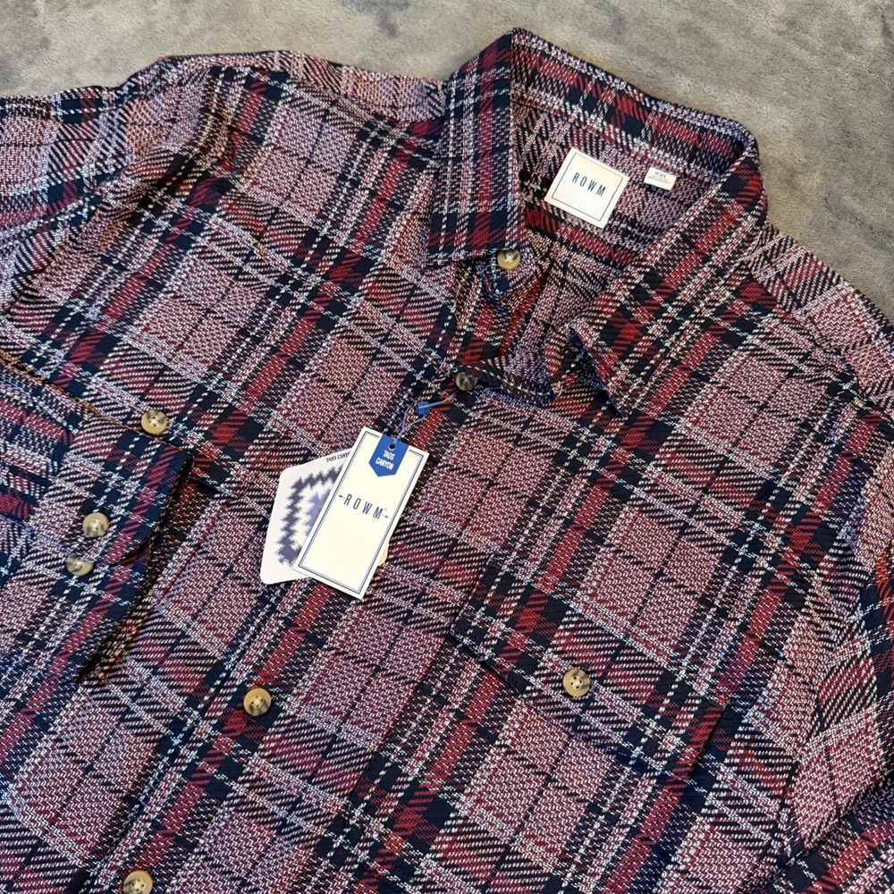ROWM Taos Canyon Flannel Shirt Mens XXL Multicolor Plaid Heavyweight Cotton NWT